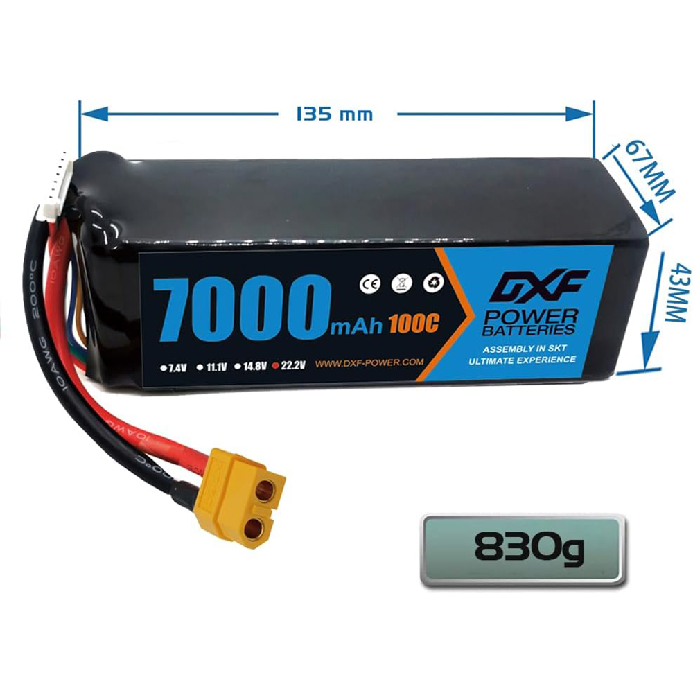 Batteria DXF 6S Lipo 10000mAh  - 6S Lipo Battery 22.2V 5000Mah recensione e prezzo