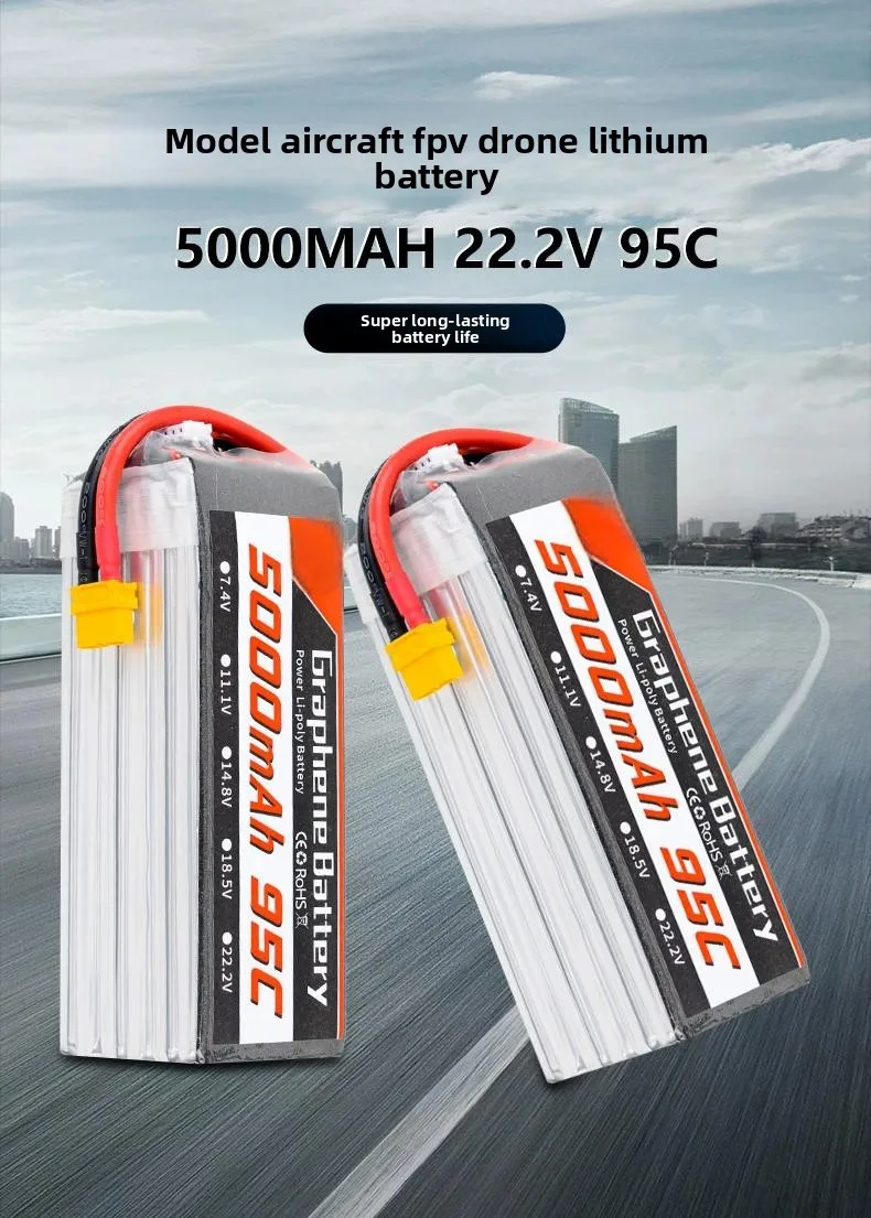 Batteria LiPo in grafene per d - 6S Lipo Battery 22.2V 5000Mah recensione e prezzo