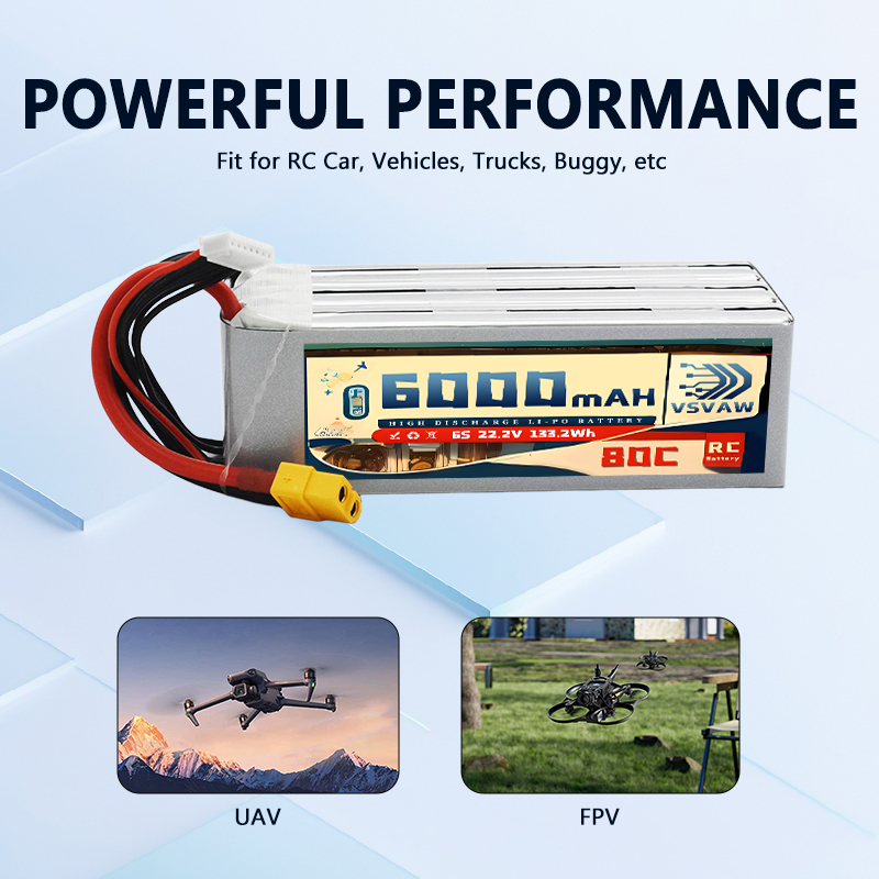 Batteria Lipo VSVAW 6S 6000mAh - 6S Lipo Battery 22.2V 5000Mah recensione e prezzo