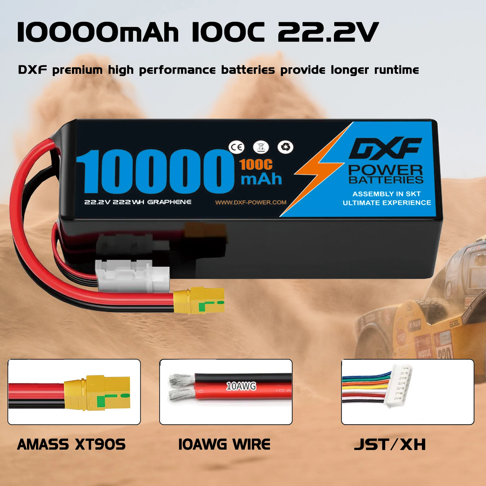 Batteria Lipo DXF 6S 22.2V 100 - 6S Lipo Battery 22.2V 5000Mah recensione e prezzo